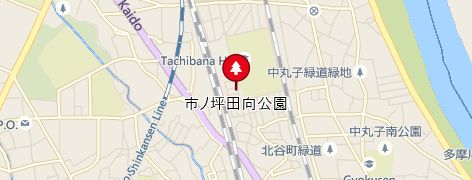Map of 神奈川県川崎市中原区市ノ坪