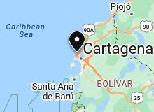 Map of Cartagena,Colombia