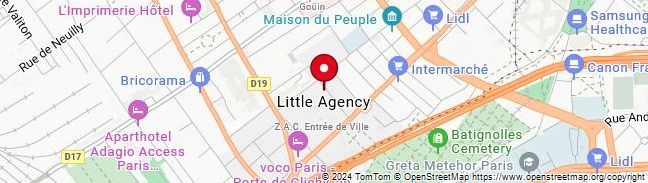 Map of a little agency paris 54