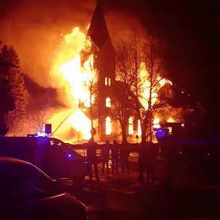 Image result for CHURCH ON FIRE GIF