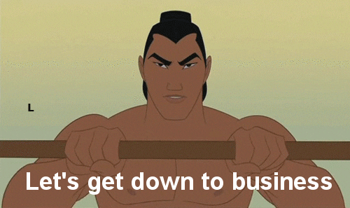 Image result for lets get to business gif