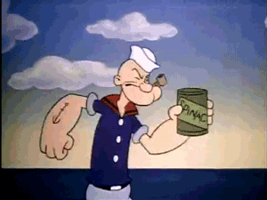 Image result for popeye eating spinach gif