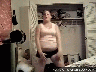 Fat woman dancing gif