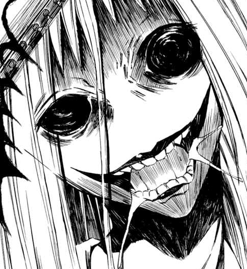 face girl Scary anime
