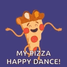 Image result for happy dance with pizza