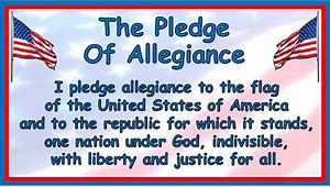 Image result for "Pledge of Allegiance."